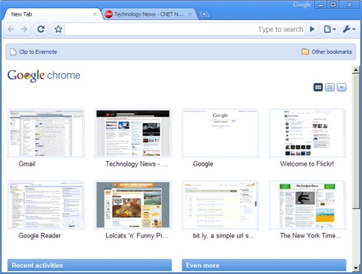 Chrome's default theme.