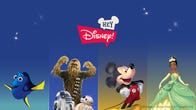 "Hey, Disney!" screen showing Dory, Chewbacca, Mickey Mouse and Princess Tiana