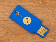 <p>Yubikey's Yubico Security Key can handle U2F and FIDO2 authentication.</p>