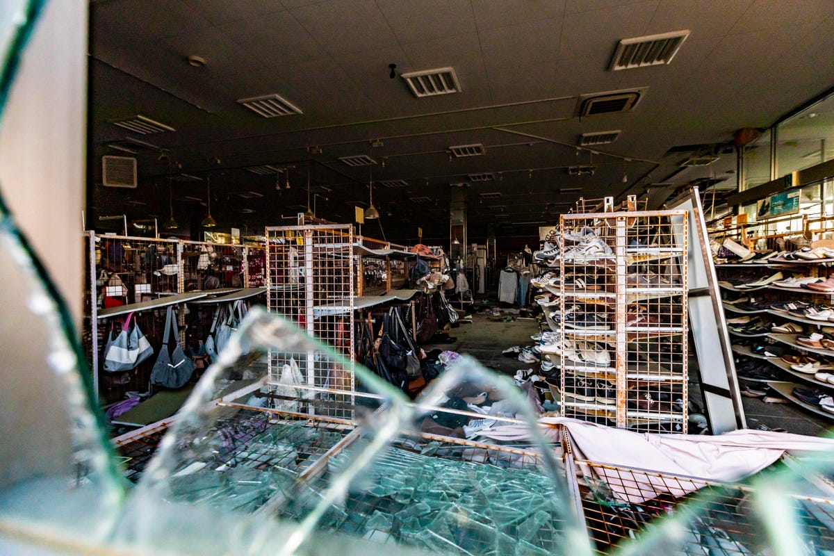 Abandoned clothing store in Fukushima prefecture, Japan