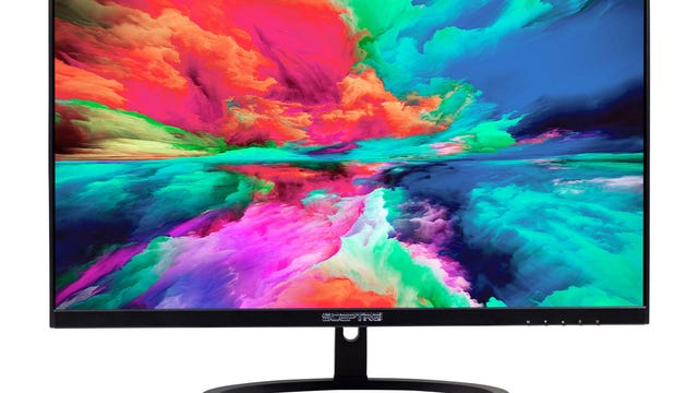 Sceptre 27 inch IPS 2K Monitor with a round base on a white background