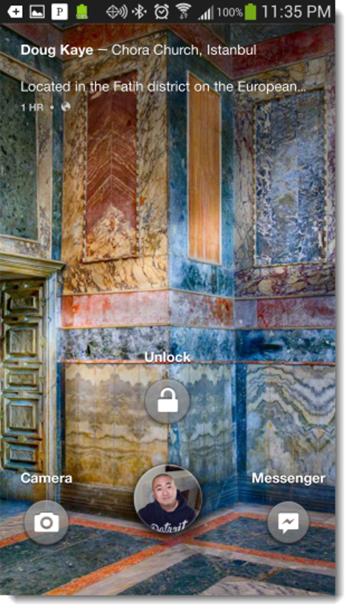 Facebook for Android Cover Feed lock screen