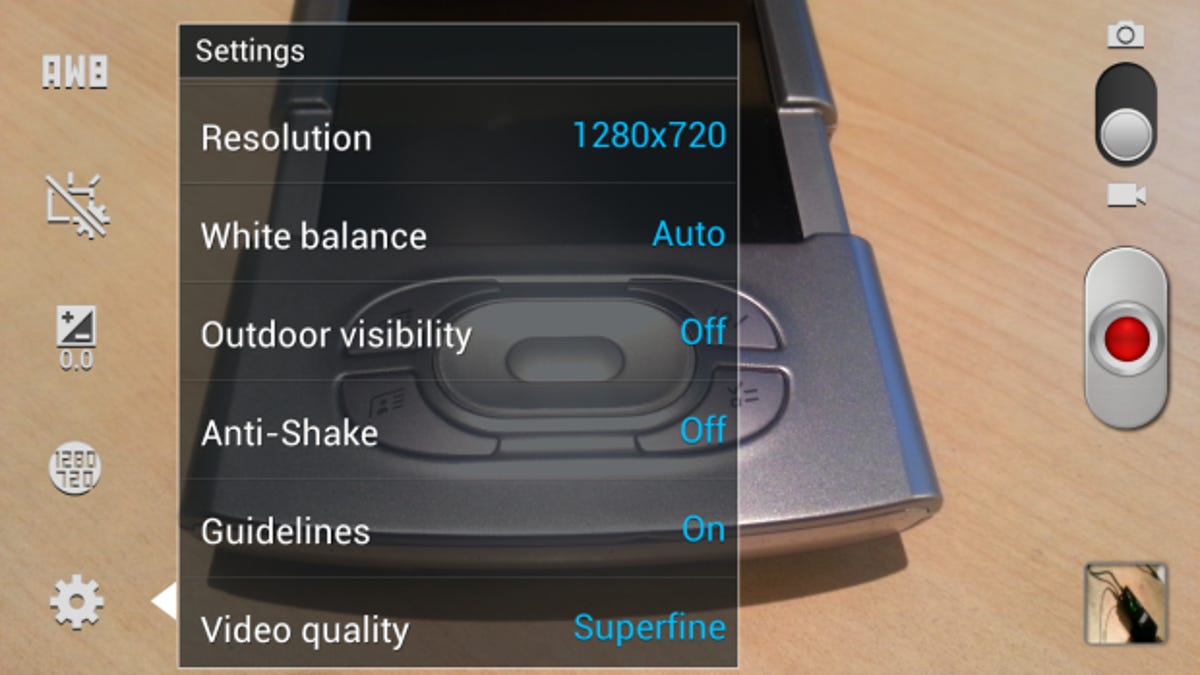 How to make HD movies on your Samsung Galaxy S3: camera app settings