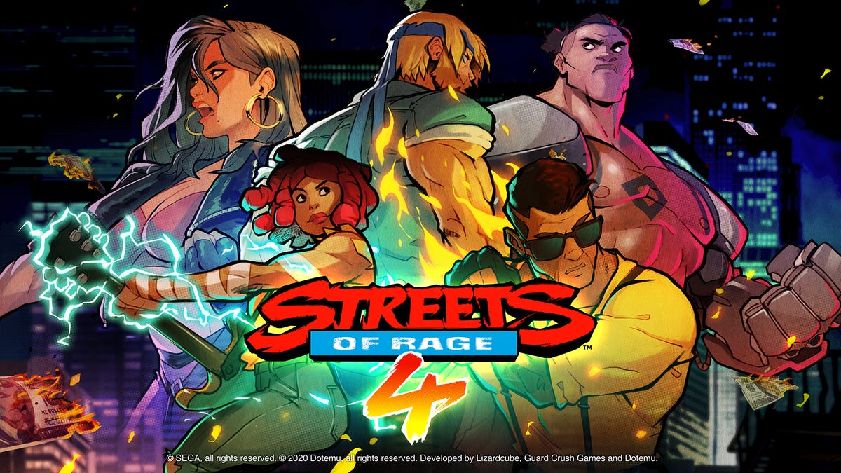 Streets of Rage 4 game title screen