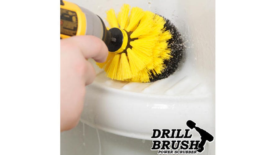 Power Scrubber Brush - The Expert Kitchen & Bathroom Cleaner, Includes 4  Versatile Scrub Brushes