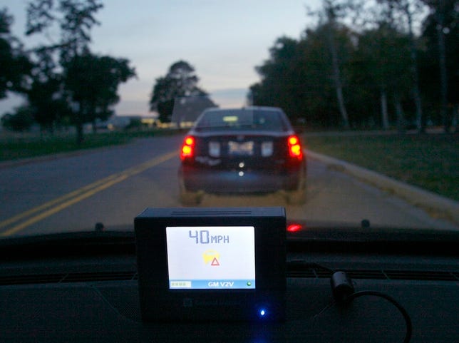 GM is developing an aftermarket V2V device that can alert drivers to other vehicles and objects in its path.