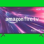 Amazon Fire TV on green background