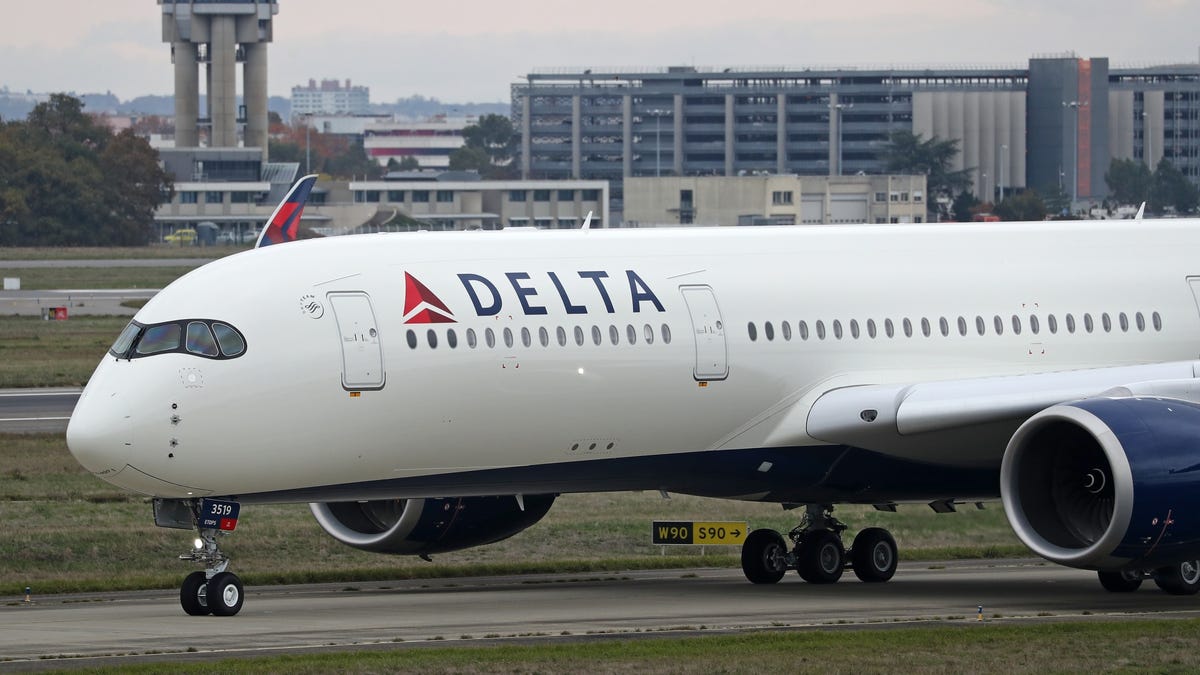 delta airbus on a tarmac