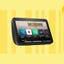 The second generation Echo Show 8 is displayed on a yellow background.