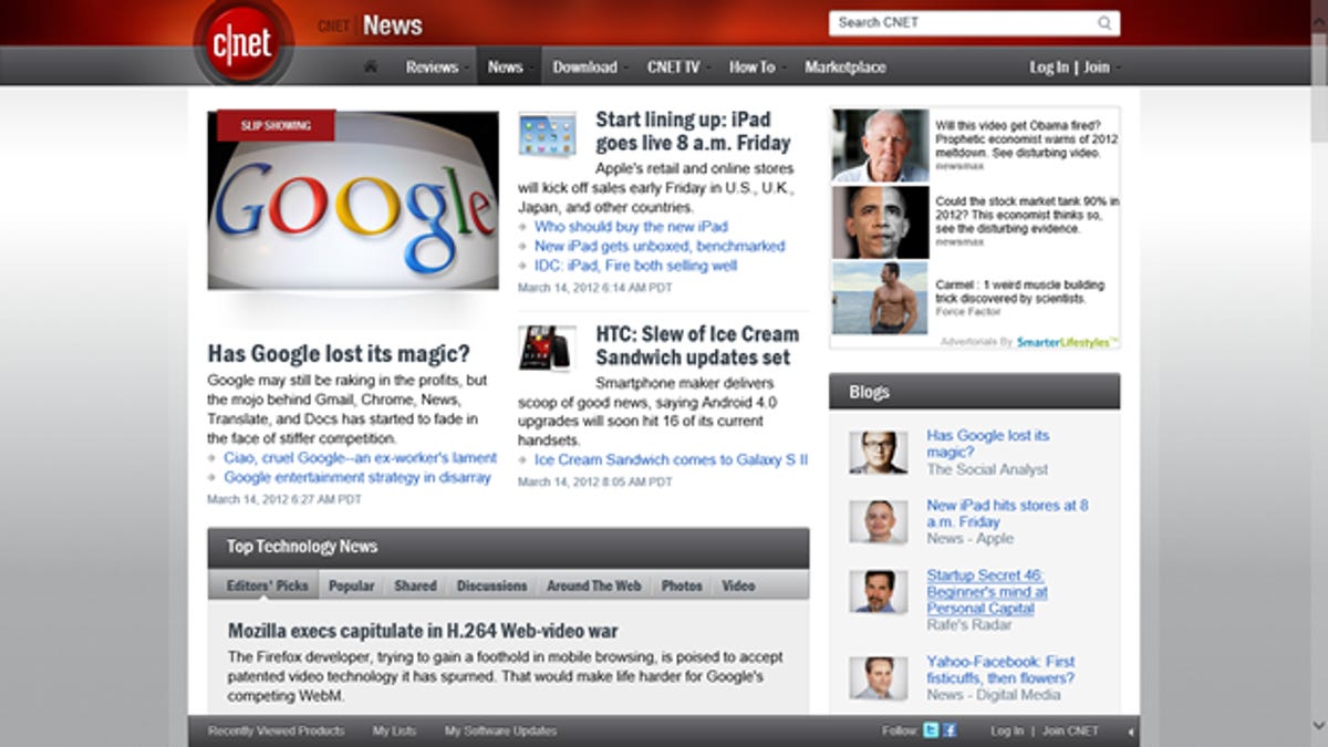 The Metro version of IE10 offers a clean screen approach.