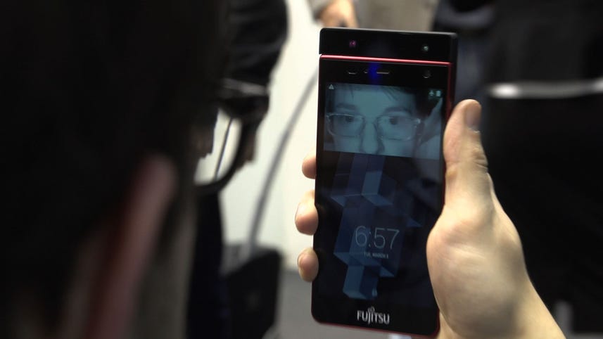 Up close with Fujitsu's iris-scanning phone concept