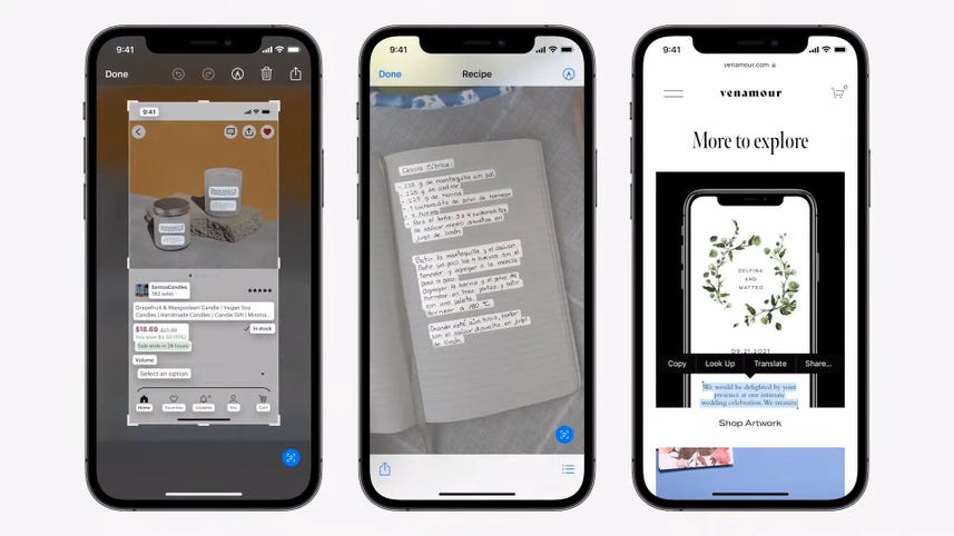 Apple demos new Live Text for iOS 15