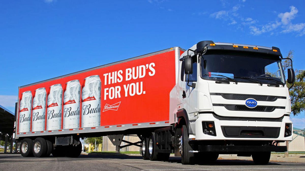 Anheuser-Busch BYD electric semi truck