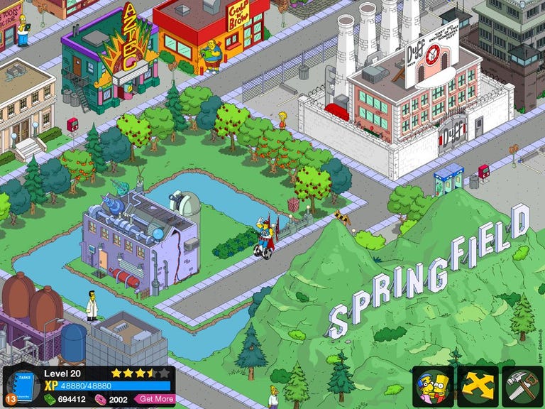 Build your empire...er, Springfield...in The Simpsons: Tapped Out.