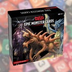 A box of cards with a large monster on the front
