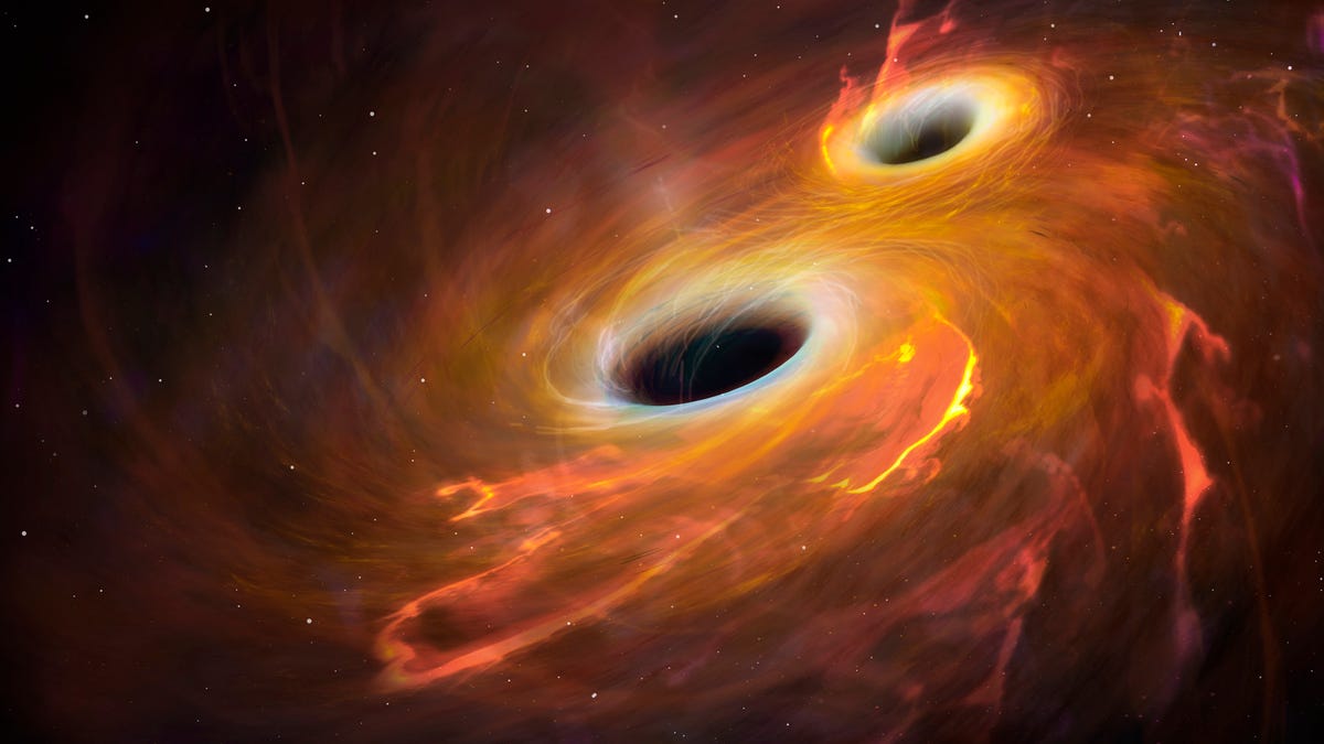 two black holes about to merge