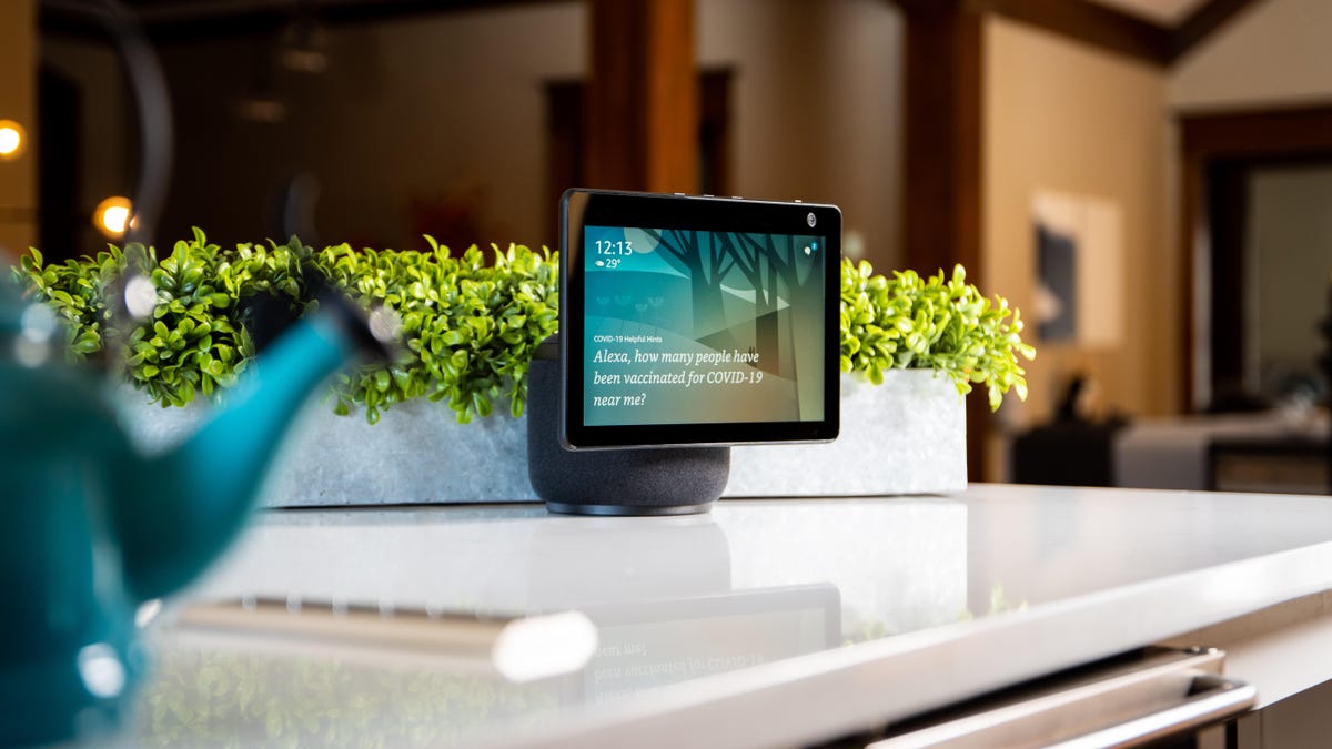 Amazon Echo Show on a kitchen counter