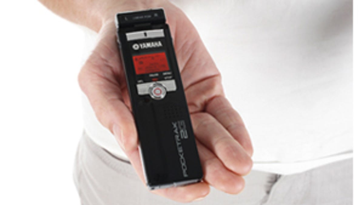 Photo of Yamaha Pocketrak 2G audio recorder.