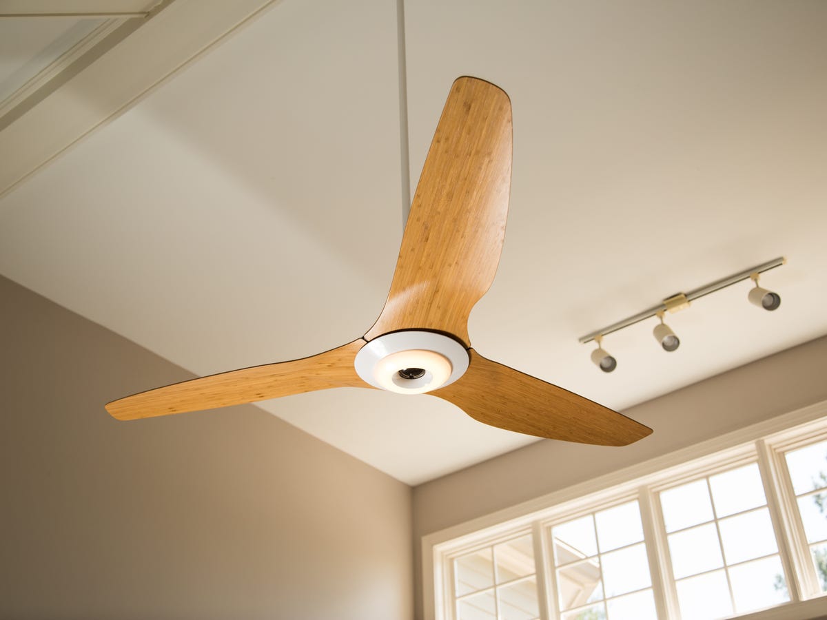 Haiku smart ceiling fan with three wooden blades