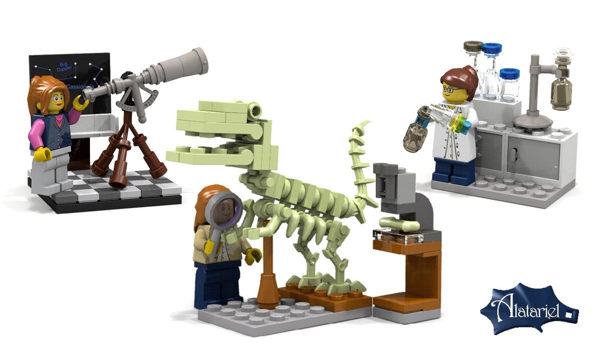 Female Lego scientists