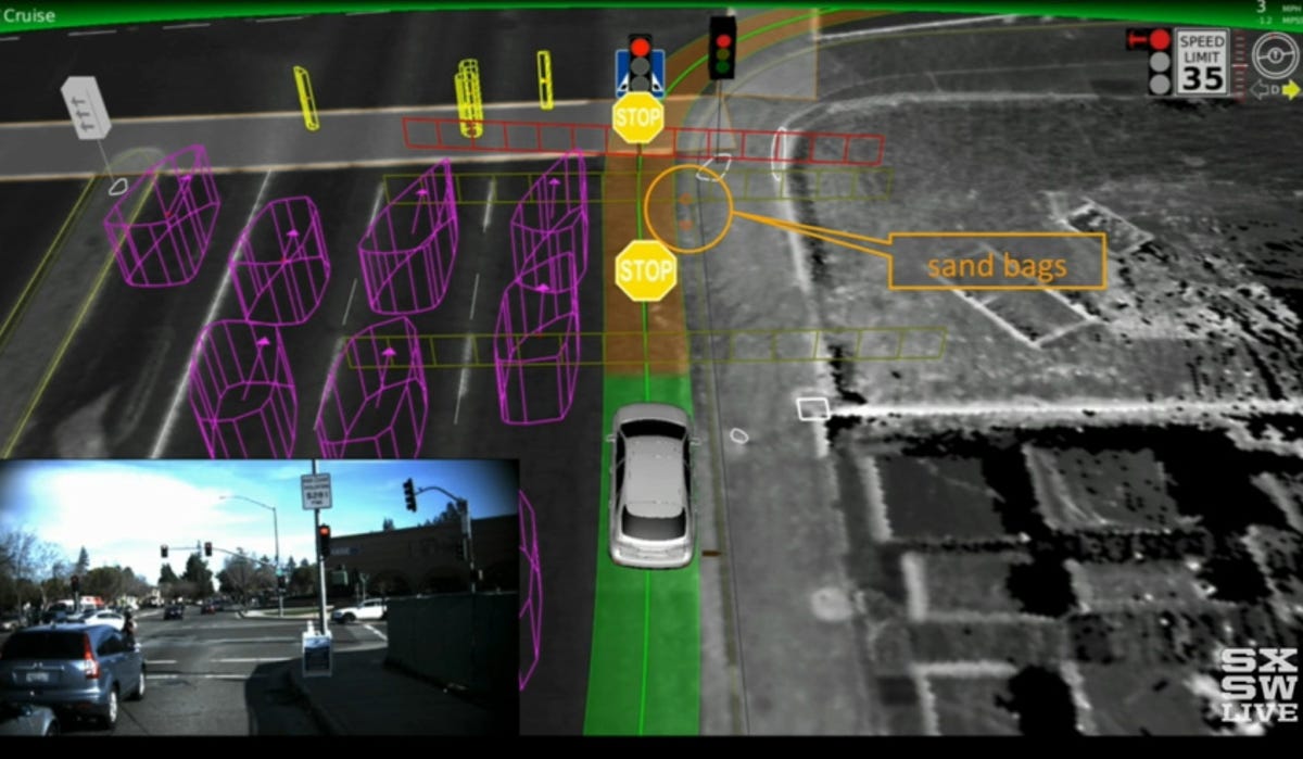 Google car's sensor view of collision