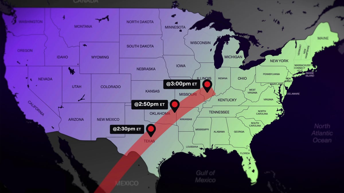 USA solar eclipse path 2024