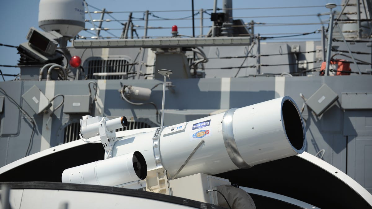 U.S, Navy LAWS laser weapon system