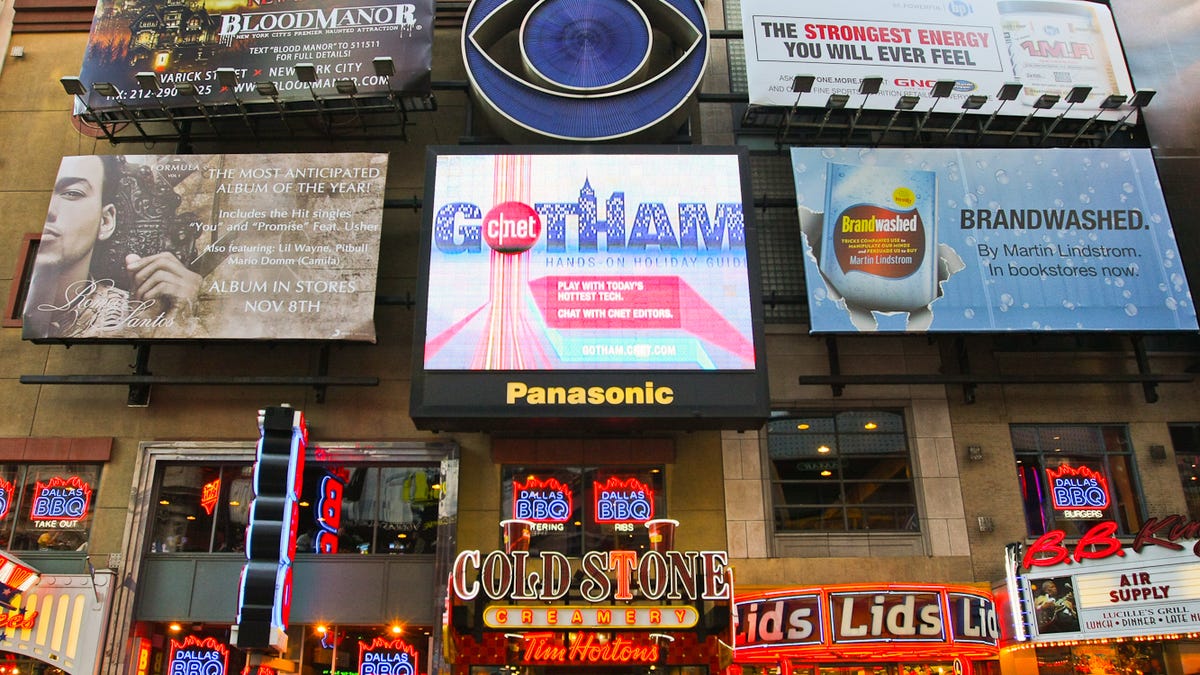 CNET Gotham ad in Times Square