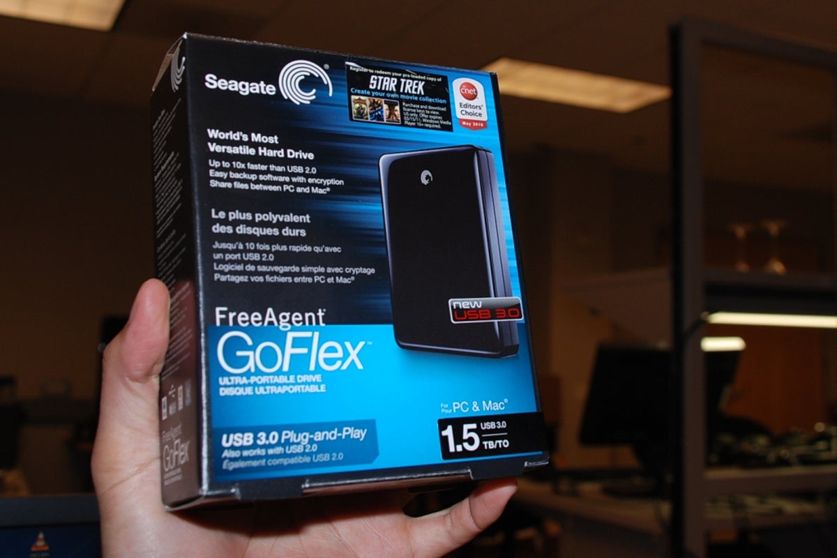 Seagate's new 1.5TB FreeAgent GoFlex Ultra-portable has the same design as the rest of the GoFlex family.