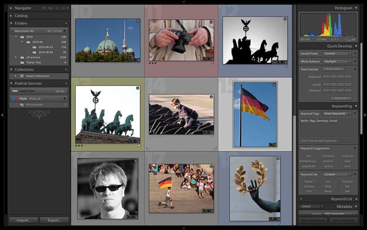 The user interface for Adobe Photoshop Lightroom 3 will be familiar to current users.
