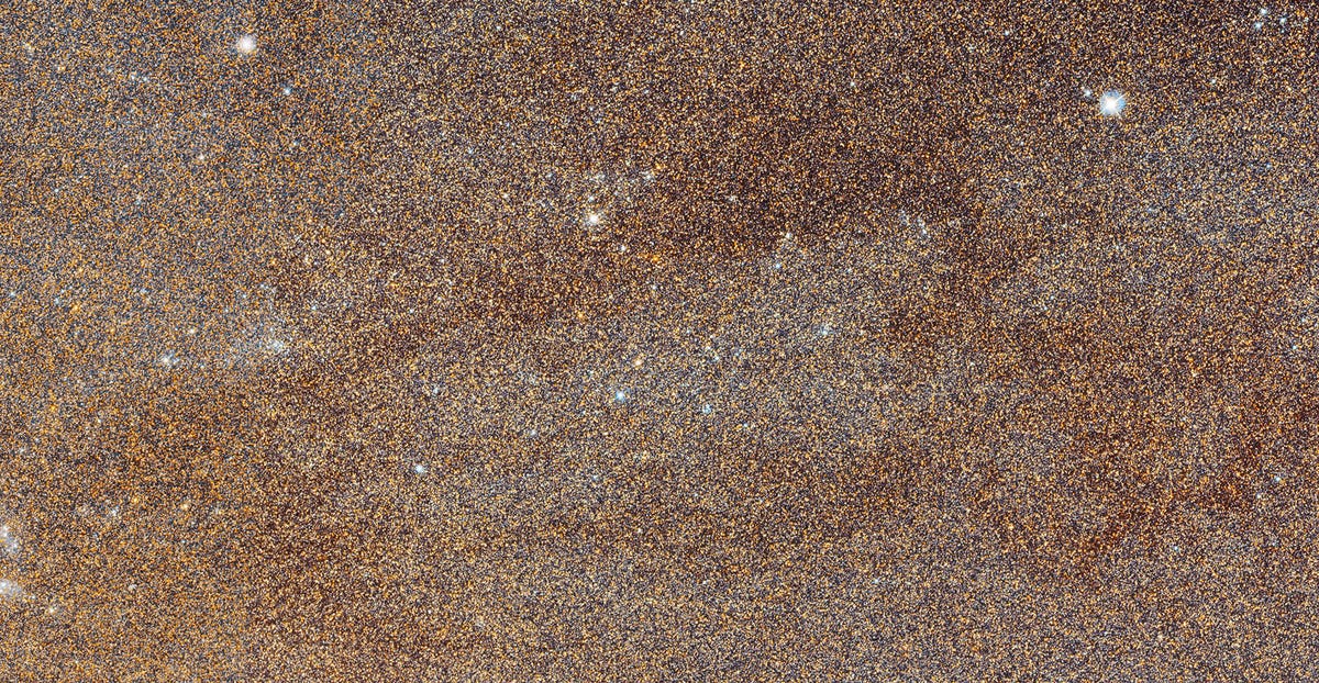A close-up of NASA's Andromeda picture, showing millions of stars.