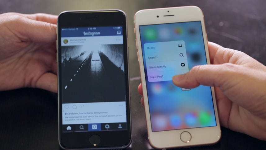 3D Touch on the iPhone 6S vs. '2D Touch' on iPhone 6
