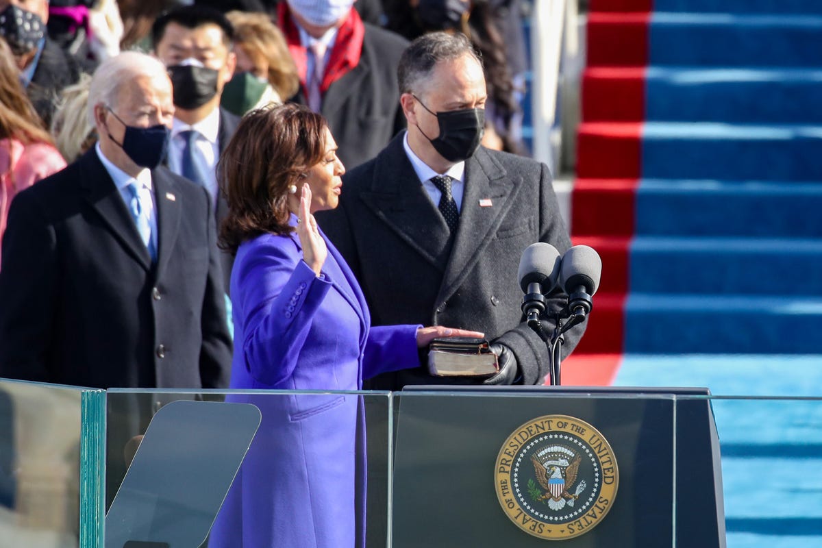 Kamala Harris is sworn is as U.S. Vice President