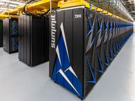 <p>Oak Ridge National Laboratory's Summit supercomputer, built by IBM and currently the world's second fastest machine</p>