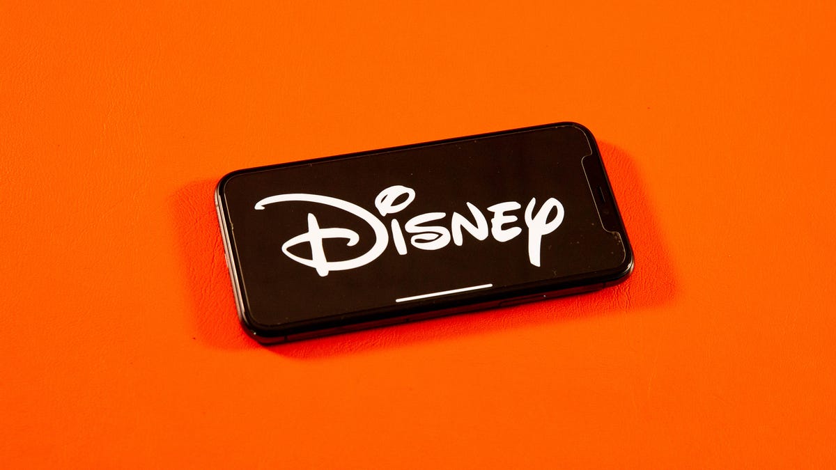 Disney corporate logo on a phone screen