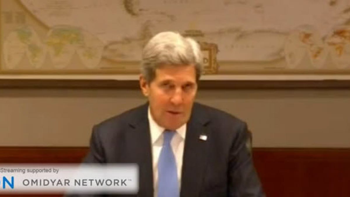Secretary of State John Kerry addresses questions about US surveillance.
