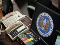 <p>The National Security Agency logo is shown on a computer screen inside the Threat Operations Center at the NSA in Fort Meade, Maryland.</p>