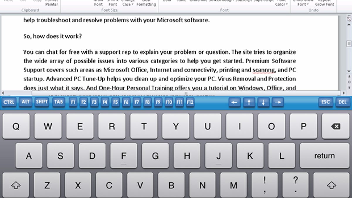 The free CloudOn app lets you create and edit MS Office documents on your iPad.