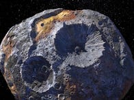 <p>An illustration of the asteroid Psyche.</p>