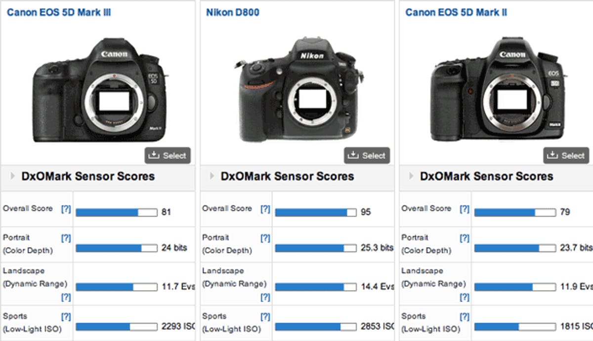 Overall, the Canon EOS 5D Mark III edges out its predecessor, but the Nikon D800 remains the unquestioned king of the hill when it comes to performance shooting raw images.