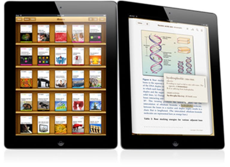Apple's iBooks app running on an iPad.