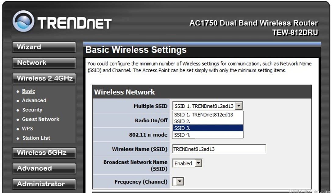 You can create up to 4 main Wi-Fi networks on each of the router's two frequency bands.