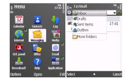 Nokia E55 user interface