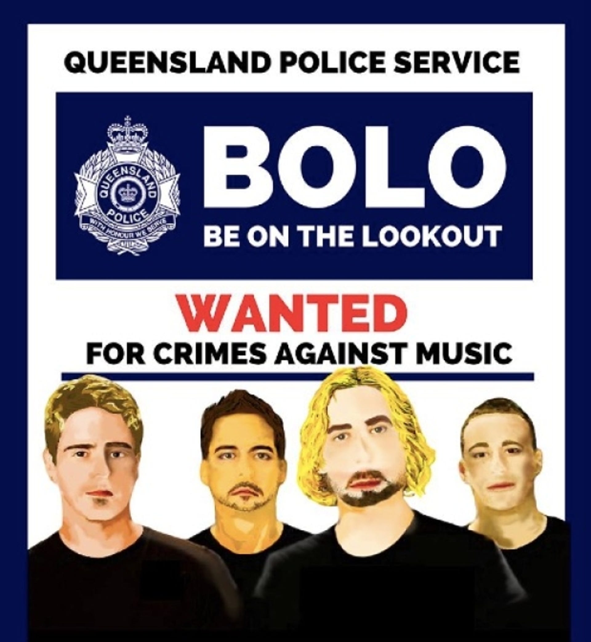 The Nickelback-hating poster created by the Queensland Police in Australia.