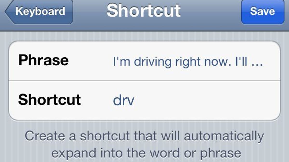 Shortcuts are handy time-savers for frequently typed text.