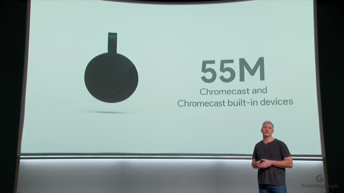 Google hardware chief Rick Osterloh touts sales numbers for the Chromecast.