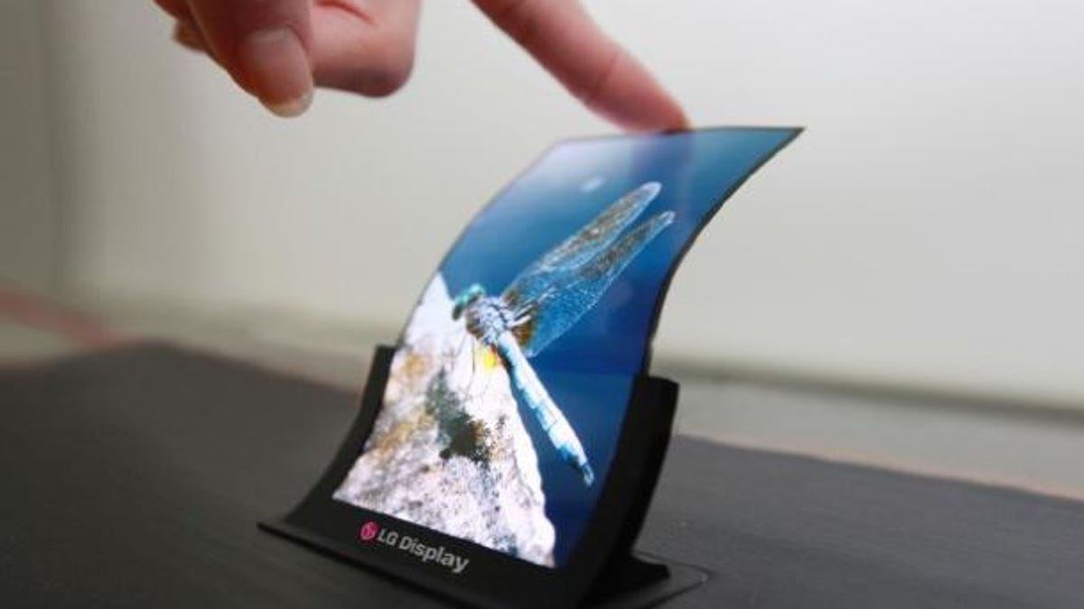 LG&apos;s flexible display smartphone screen.