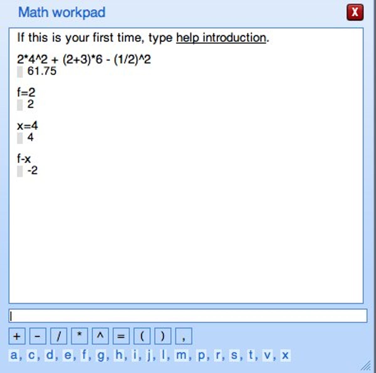 Math Workpad