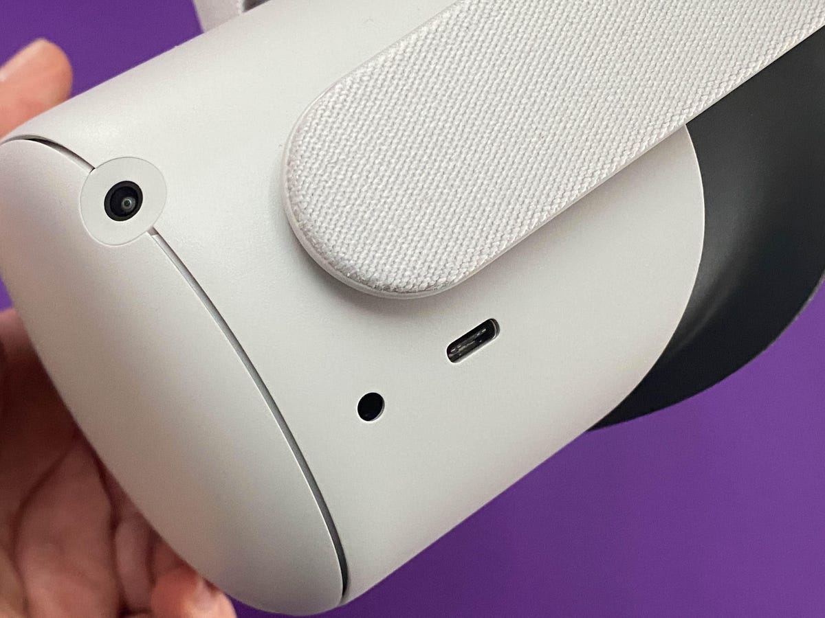 Oculus Quest 2 side showing ports