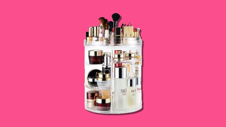 You need better makeup storage to declutter that messy bathroom counter